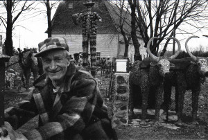 Fred Smith at the Wisconsin Concrete Park. Photo: Robert Amft, 1960-64